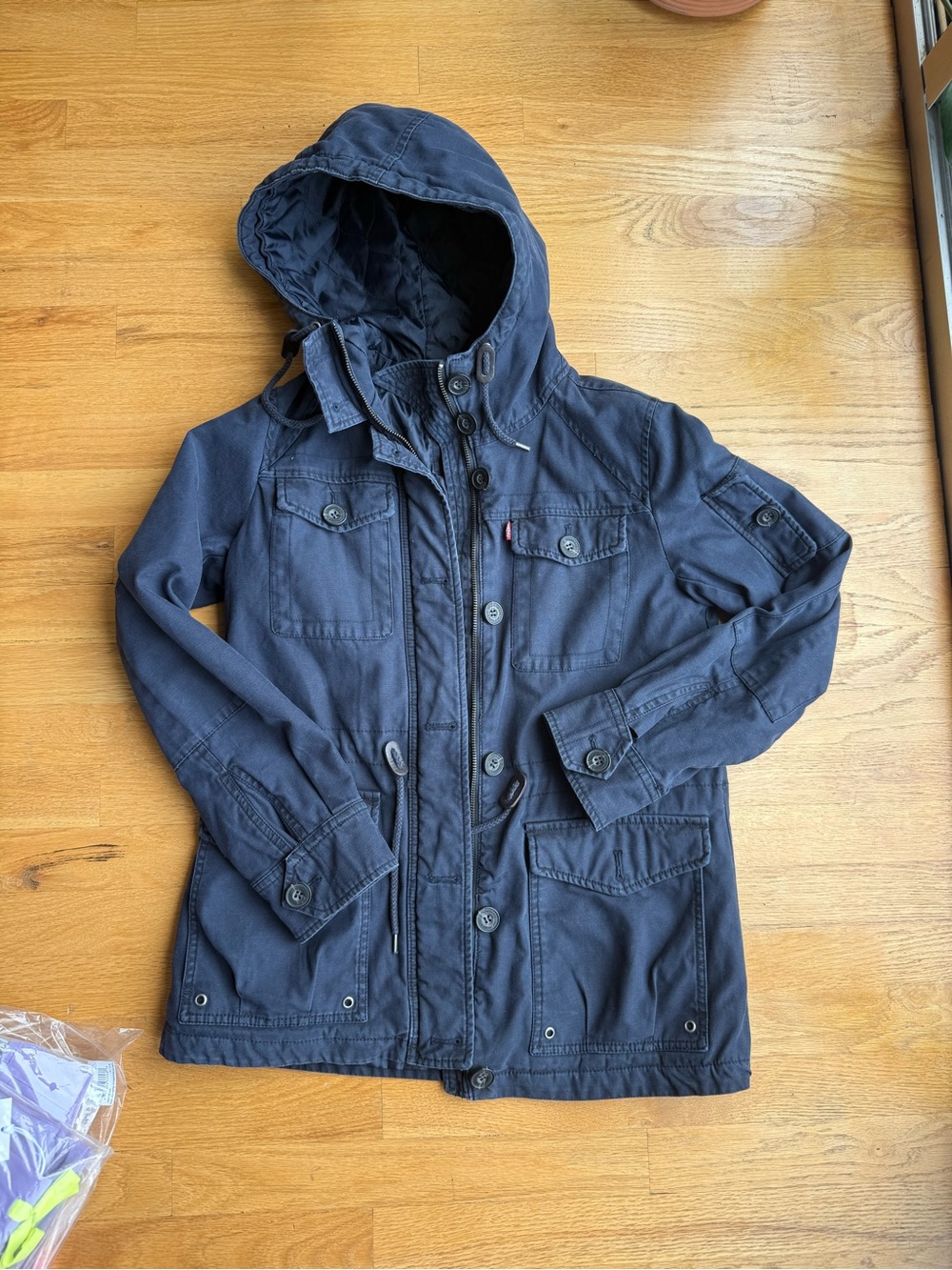 WOMENS LEVIS WORK JACKET NAVY SMALL